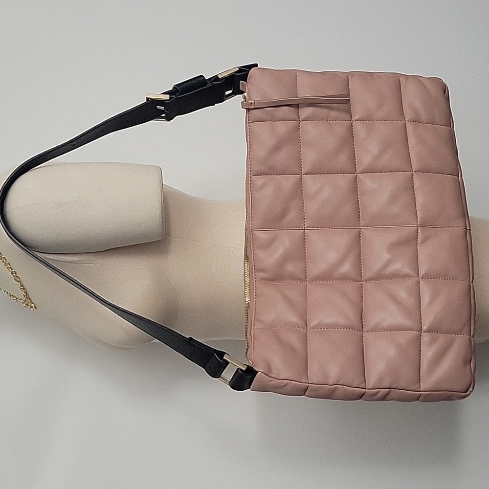 AllSaints Edbury Quilt Leather Bag Pink Excellent Condition